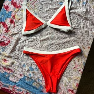 Sporty Red / white Bikini